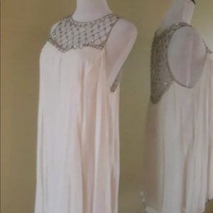 Kimchi Blue Rhinestone Skater Ivory Dress-Size XS
